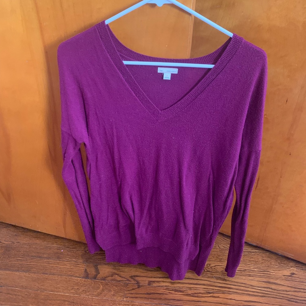 Purple v neck